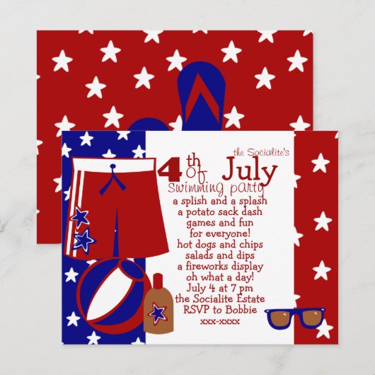 4e juli waterpartij kaart (Voorkant / Achterkant)