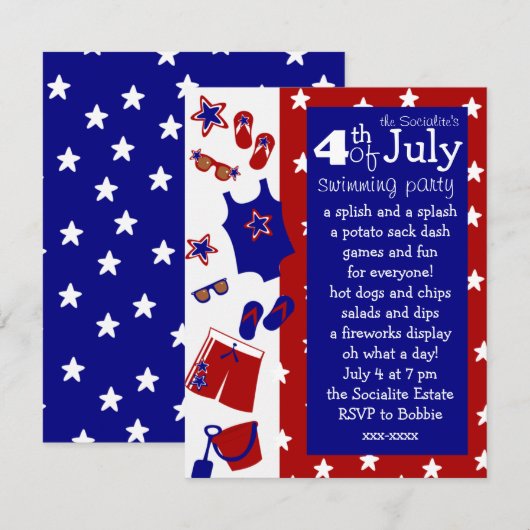 4e juli waterpartij kaart (Voorkant / Achterkant)