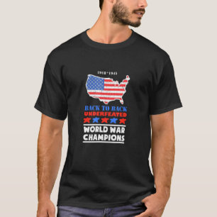 4e juli Wereldkampioen Amerikaanse veteraan T-shirt
