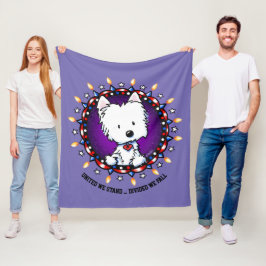 4e juli Westie Fleece Blanket Deken