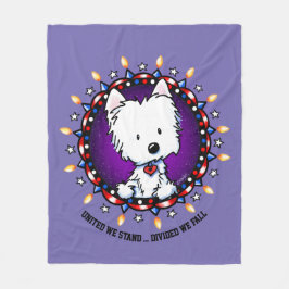 4e juli Westie Fleece Blanket Deken
