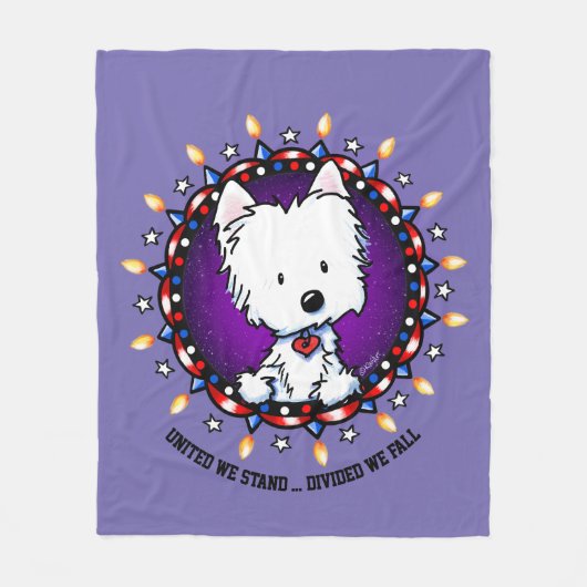 4e juli Westie Fleece Blanket Deken (Voorkant)