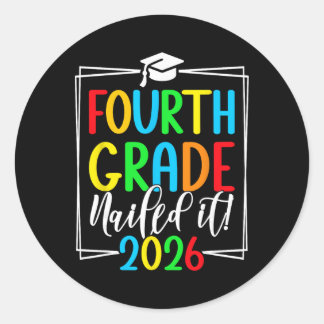 4e klas 2026 Vierde klas afstuderen _1  Ronde Sticker