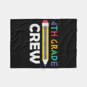 4e klas bemanning Schattig terug naar school  Fleece Deken (Voorkant (Horizontaal))