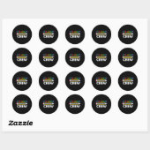 4e klas crew Schattig terug naar school  Ronde Sticker (Vel)