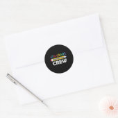 4e klas crew Schattig terug naar school  Ronde Sticker (Envelop)