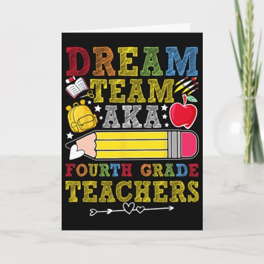 4e klas droomteam leraren vierde klas leraar kaart (Voorkant)