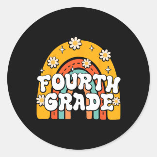 4e klas eerste schooldag terug naar school T Ronde Sticker