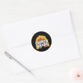 4e klas eerste schooldag terug naar school T Ronde Sticker (Envelop)