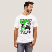 4e klas gamer videogames 1e dag school groen t-shirt (Voorkant volledig)