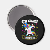 4e klas genageld het dabbing eenhoorn klasse van 2 magneet (Voorkant / Achterkant)