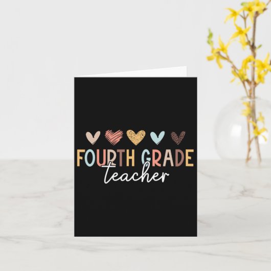 4e klas leraar eerste dag van de school terug naar kaart (Gele Bloem)