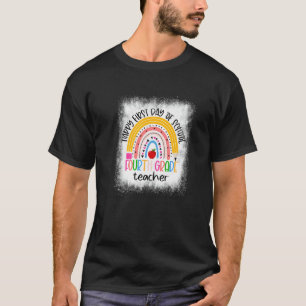 4e klas leraar leven potlood regenboog terug t-shirt