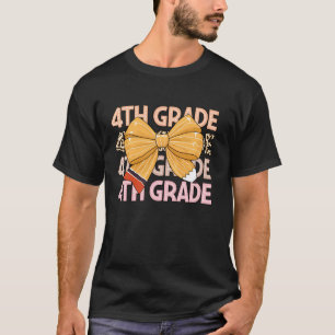 4e klas leraar potlood Coquette boog terug naar sc T-shirt