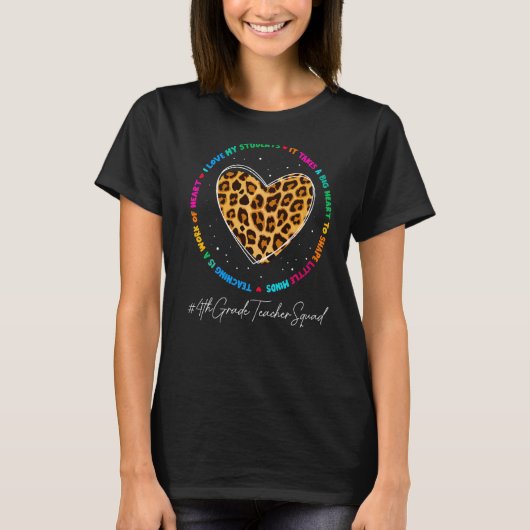 4e klas leraar school admin waardering terug T T-shirt (Voorkant)
