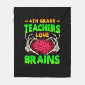 4e klas leraren hersenen skelet hand hart hal fleece deken (Voorkant)