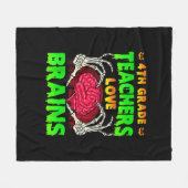 4e klas leraren hersenen skelet hand hart hal fleece deken (Voorkant (Horizontaal))