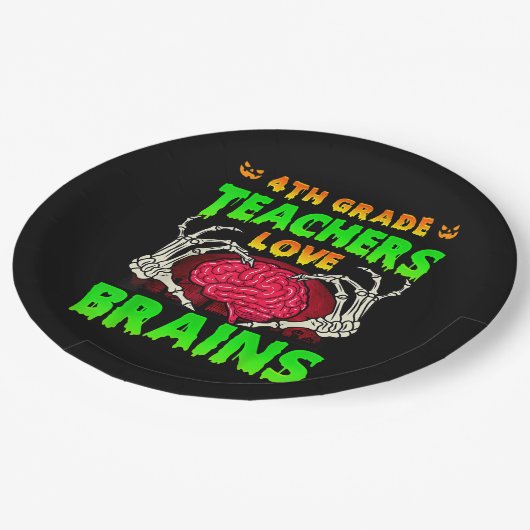 4e klas leraren hersenen skelet hand hart hal papieren bordje (Gekanteld)