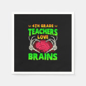 4e klas leraren hersenen skelet hand hart hal servet (Voorkant)