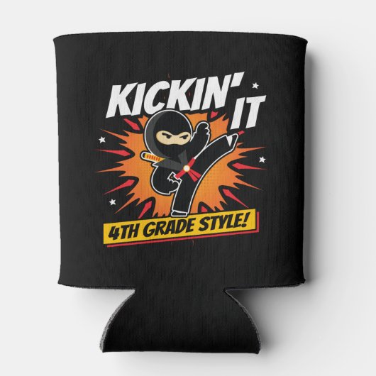 4e klas ninja trap eerste dag terug naar school blikjeskoeler (Achterkant)