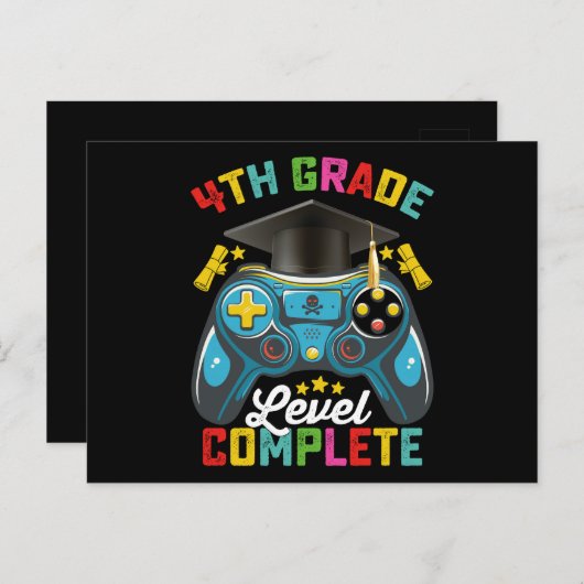 4e klas niveau Complete Afstuderen Gaming Gamer Briefkaart (Voorkant / Achterkant)
