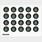 4e klas niveau Complete Afstuderen Gaming Gamer Ronde Sticker (Vel)