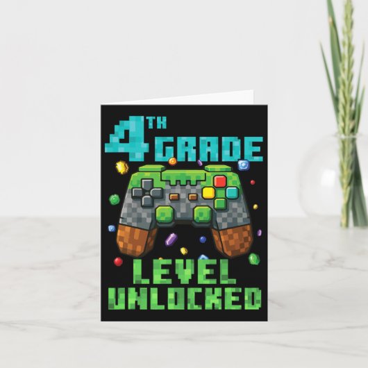 4e klas niveau ontgrendelde gamer controller terug kaart (Voorkant)