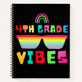 4e klas sfeer terug naar school leraar en leerling notitieboek (Voorkant)