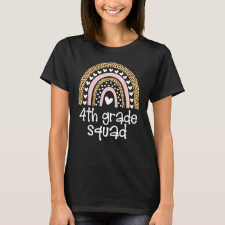 4e klas squad leerkracht leerling regenboog 100ste t-shirt