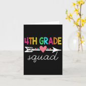 4e klas Squad Leraar Student Terug naar School Fir Kaart (Gele Bloem)