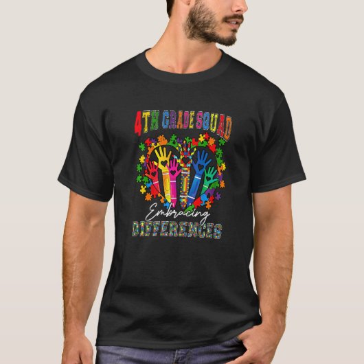 4e klas squad Omarmingsverschillen Autisme Sped T-shirt (Voorkant)