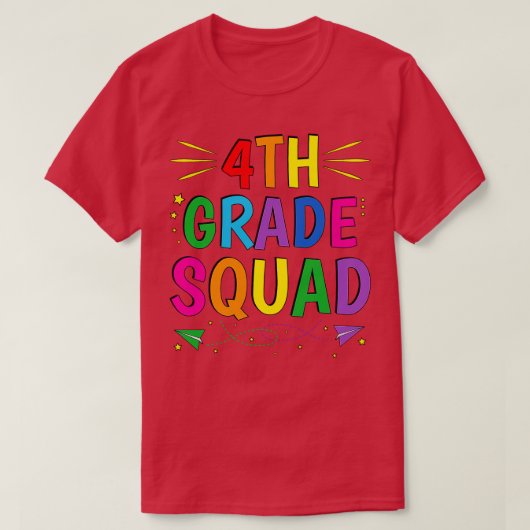 4e klas Squad Vierde Terug naar School T-shirt (Design voorkant)