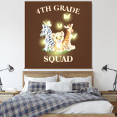 4e klas Squad Wild Zoo Docent Terug Canvas Afdruk (Insitu (Slaapkamer))
