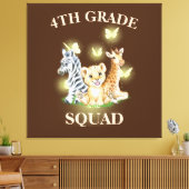 4e klas Squad Wild Zoo Docent Terug Canvas Afdruk (Insitu (Woonkamer))