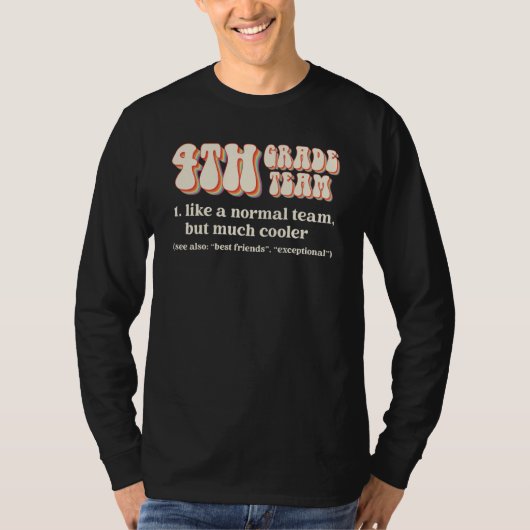 4e klas team als een normaal team maar vierde klas t-shirt (Voorkant)