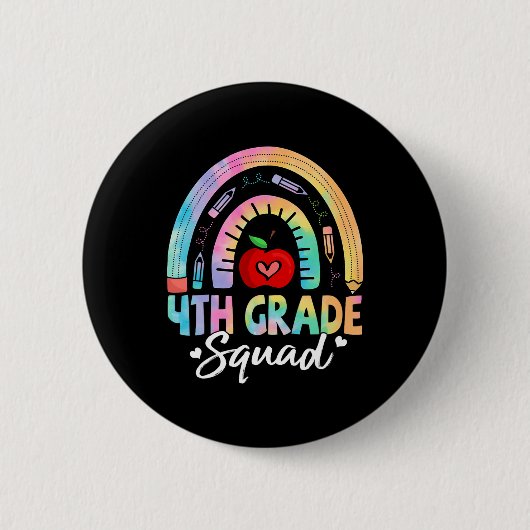 4e klas team terug naar school 4e klas leraar ronde button 5,7 cm (Voorkant)