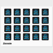 4e klas uit deze wereld wetenschap ruimte vierkante sticker (Vel)
