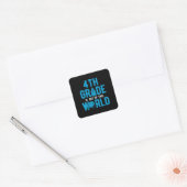 4e klas uit deze wereld wetenschap ruimte vierkante sticker (Envelop)