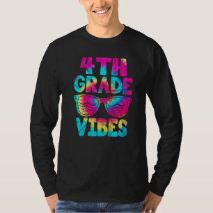 4e klas vibes tie-dye eerste schooldag leraar t-shirt