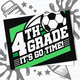 4e klas voetbal Football eerste dag terug naar sch Briefkaart