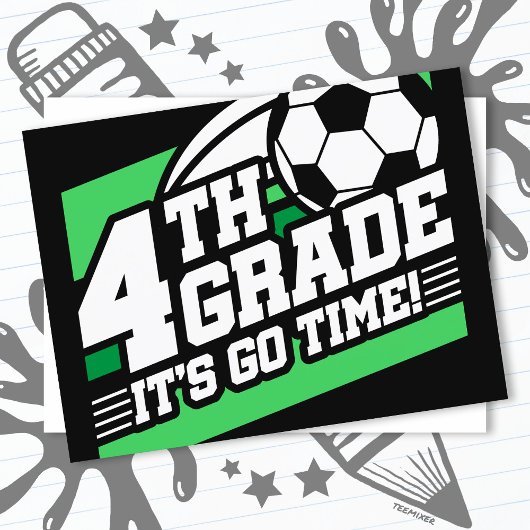 4e klas voetbal Football eerste dag terug naar sch Briefkaart