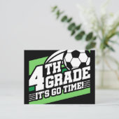 4e klas voetbal Football eerste dag terug naar sch Briefkaart (Staand voorkant)