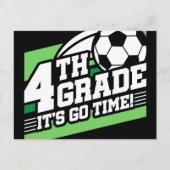 4e klas voetbal Football eerste dag terug naar sch Briefkaart (Voorkant)