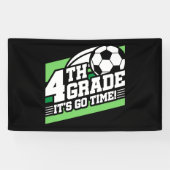 4e klas voetbal Football eerste dag terug naar sch Spandoek (Horizontaal)