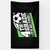 4e klas voetbal Football eerste dag terug naar sch Spandoek (Verticaal)