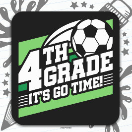 4e klas voetbal Football eerste dag terug naar sch Vierkante Sticker