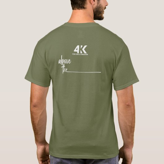 4e Kwart Team logo aan de linkerkant met 2 achterl T-shirt (Achterkant)