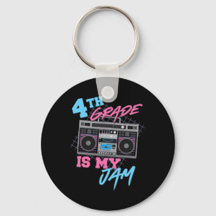 4e leerjaar is mijn ding - Vintage 80s boombox ler Sleutelhanger