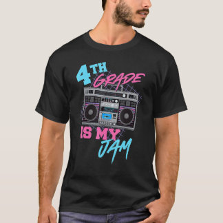 4e leerjaar is mijn favoriete vintage 80s-boombox  t-shirt