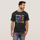 4e leerjaar school klaar om te rocken vierde terug t-shirt (Voorkant volledig)